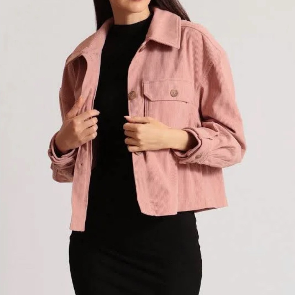 Women's Pink Corduroy Jacket